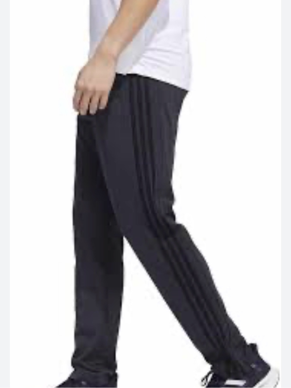 adidas Men's Black Joggers with Signature Three Stripes